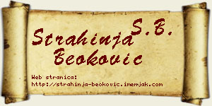 Strahinja Beoković vizit kartica